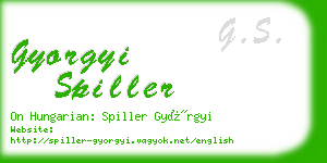 gyorgyi spiller business card